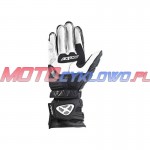 Rękawice motocyklowe IXON RS MOTO HP, biało/czarne 